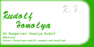 rudolf homolya business card